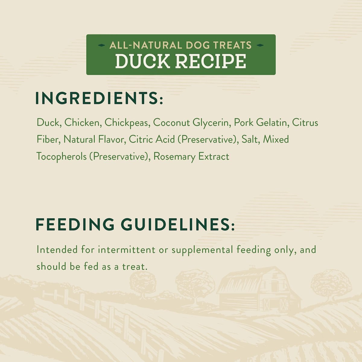 True Acre Foods Duck Recipe Mini-Training Rewards Grain-Free Soft and Chewy Dog Treats