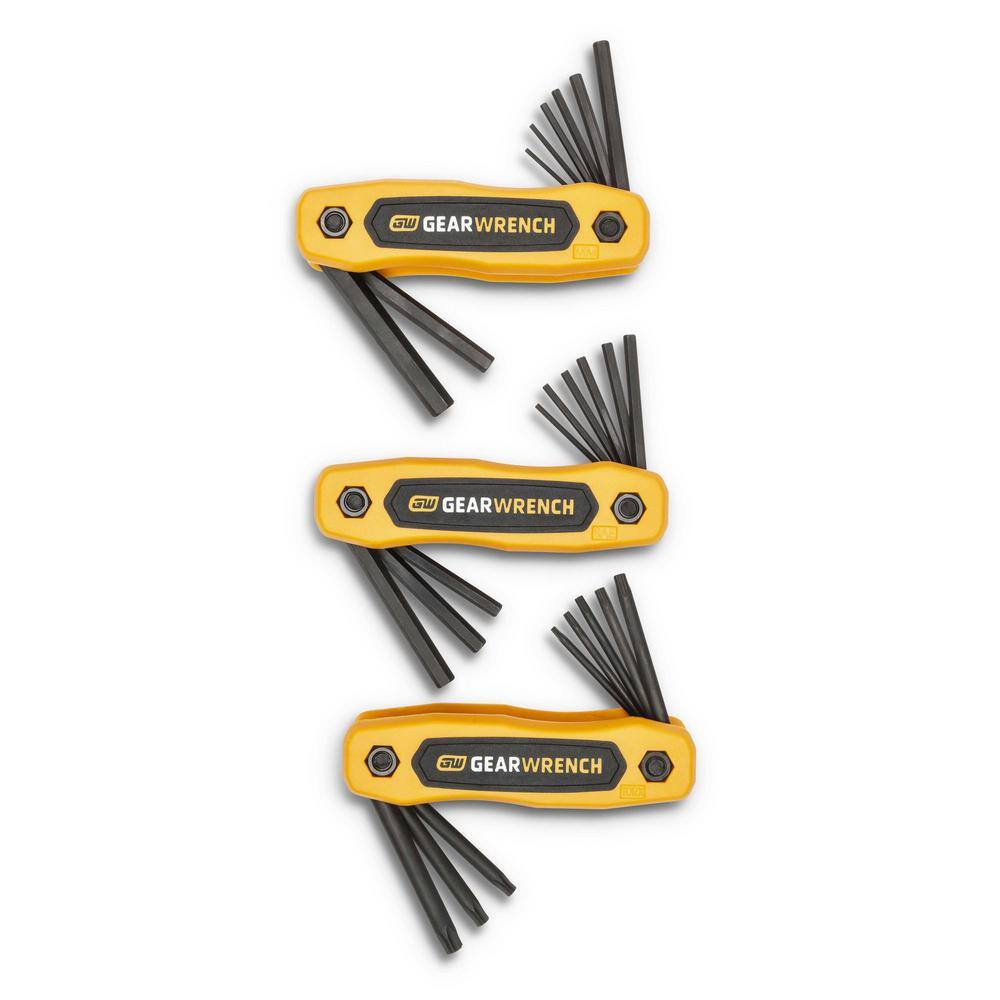 GEARWRENCH SAE Metric  Torx Folding Hex Key Set (25-Piece) 83512