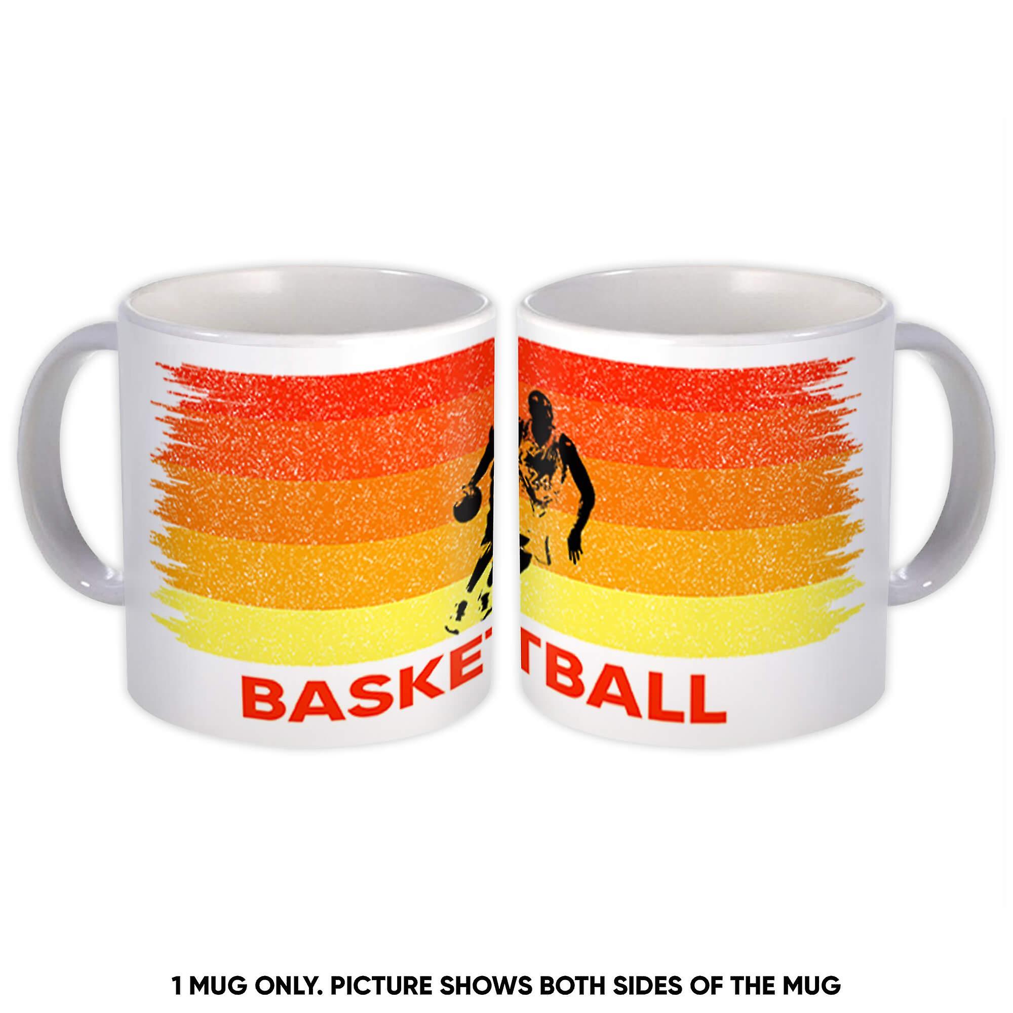 Gift Mug: Basketball Player Silhouette Retro