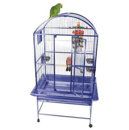 A and E Cage Co. Medium Dome Top Cage - Platinum