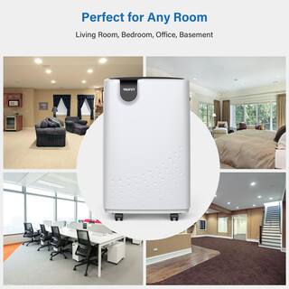 Yaufey 32.7-Pint Low Noise Home Dehumidifier for Indoor Use Recommended for up to 2500 sq. ft. With Water Tank White HDCX-PD161D-1