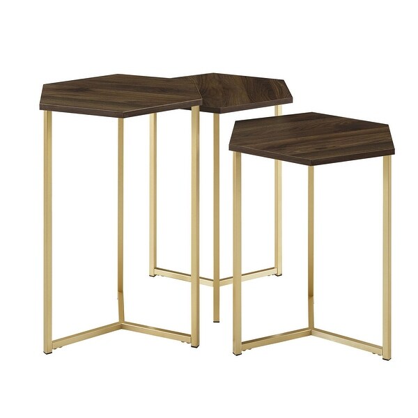 Middlebrook Linder Hex Nesting Tables， Set of 3