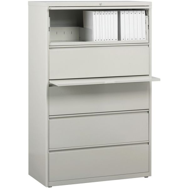 Lorell 5 Drawer Lateral File Cabinet， Letter/Legal/A4， 36