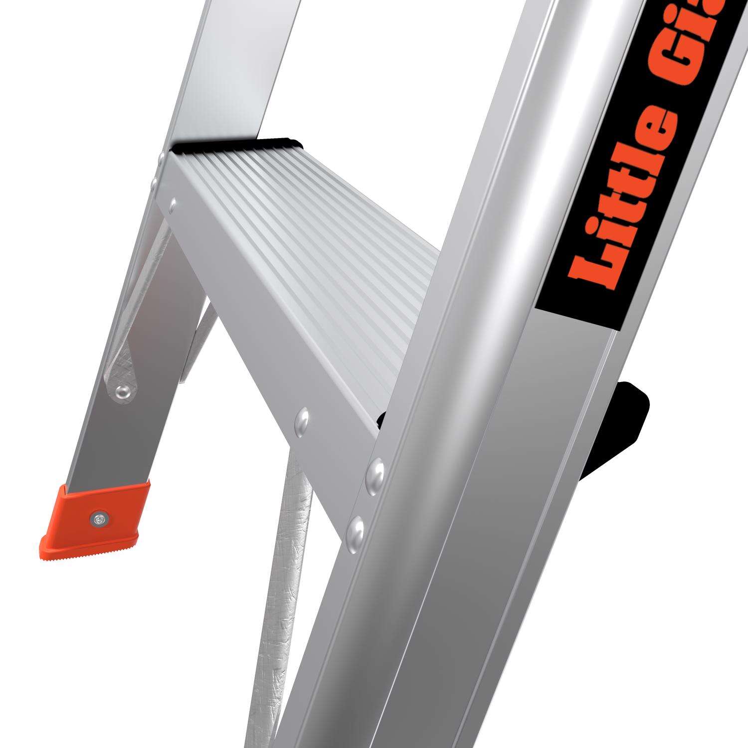 Little Giant Flip-N-Lite 4 ft. H Aluminum Step Ladder Type IA 300 lb. capacity