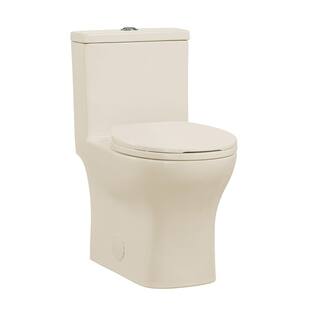 Swiss Madison Sublime III 1-Piece 0.951.26 GPF Dual Flush Round Toilet in Bisque Seat Included SM-1T271BQ