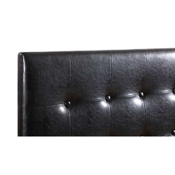 LYKE Home London Black Faux-leather Queen Headboard - - 28092024