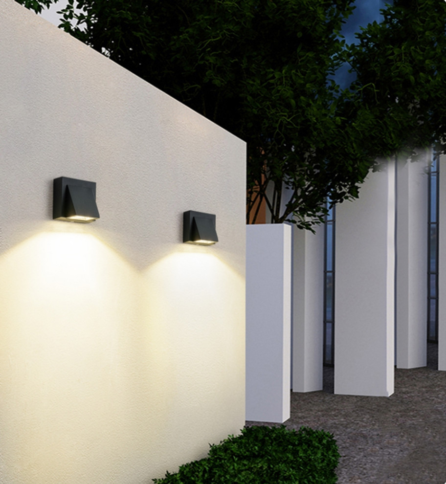 Modern Black Outdoor Aluminum Waterproof LED Wall Lightings For Garden  porch   Modern   Outdoor Wall Lights And Sconces   by Miron Demid LLC  Houzz