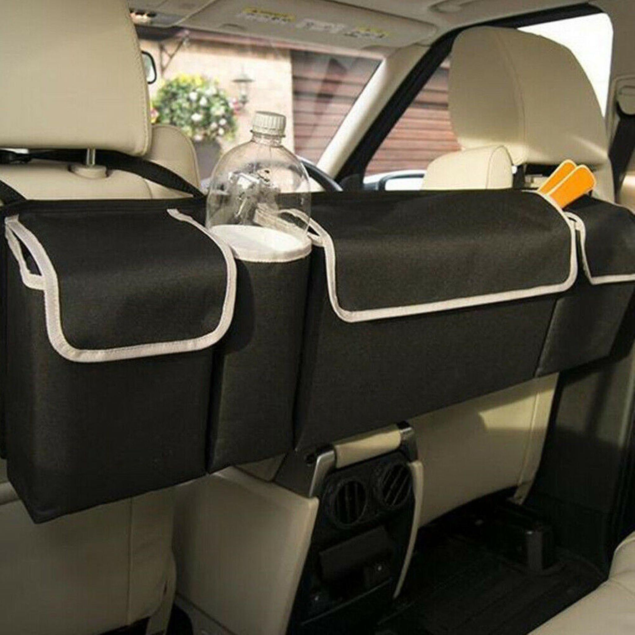 Portable Car Storage Box Car Trunk Storage Box With Adjustable Shoulder Strap Car Seat Back Bag Storage