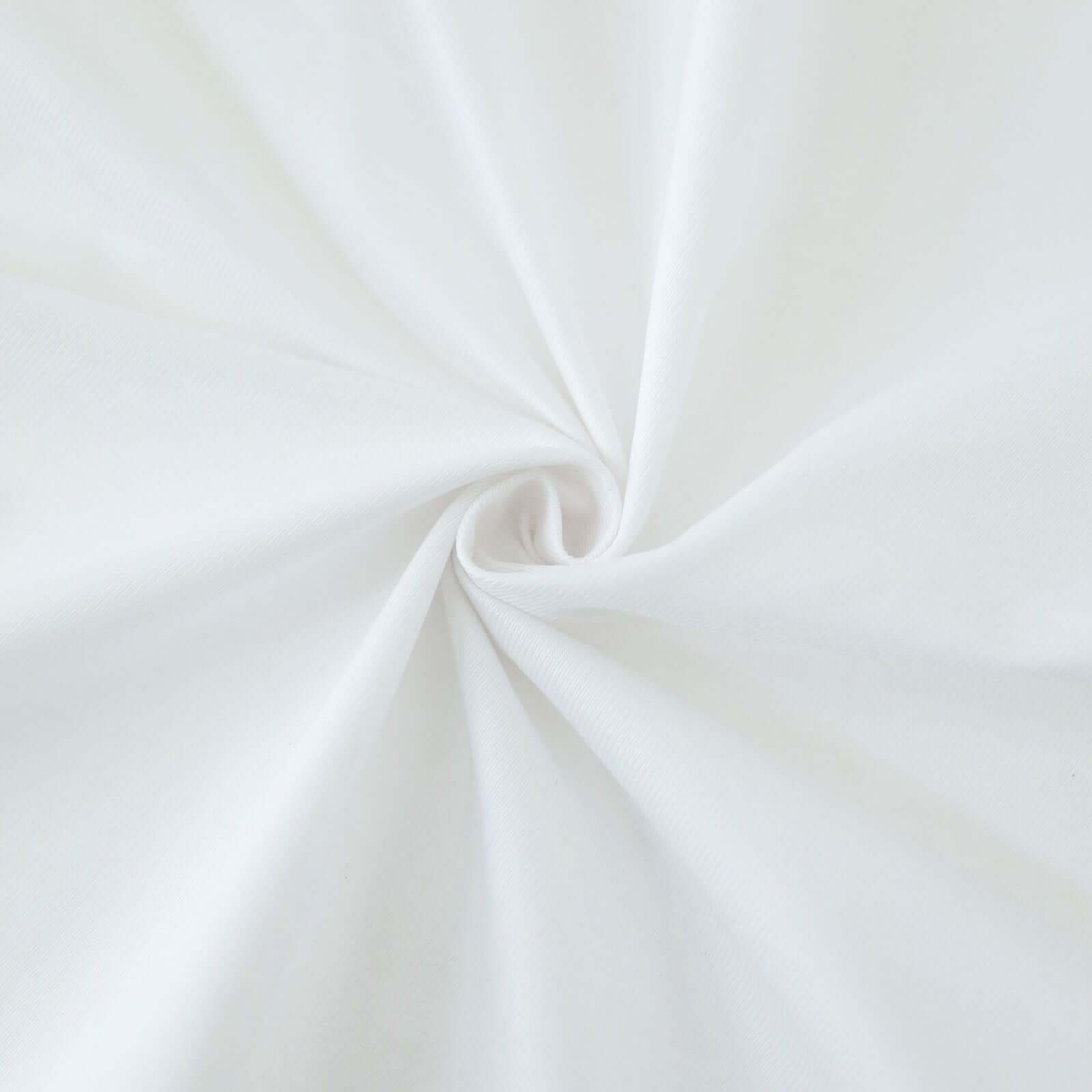 White Scuba Polyester Ceiling/Curtain Draping Fabric, Commercial Grade Fire Retardant Wrinkle Free Backdrop Panel With Rod Pocket - 5ftx40ft