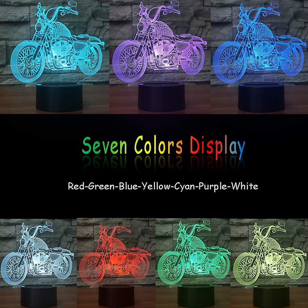 3d Usb Led Night Light Motorcycle Led Lamp 3d Model Sensor Night Light Atmosphere Lamp As Bedroom Decoration