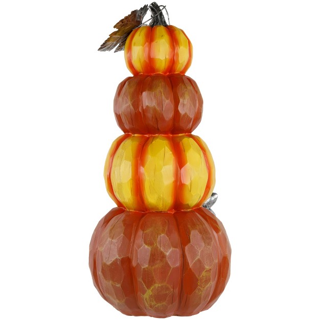 Northlight 18 25 Stacked Pumpkins x27 happy Harvest x27 Fall Outdoor Decoration