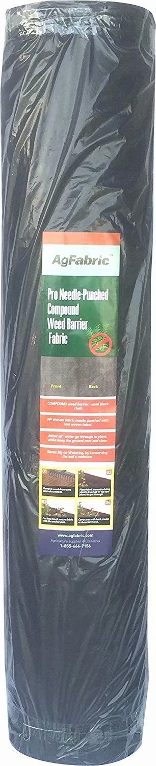 Agfabric Landscape Pro 4ounce Needle-Punched compound weed barrier fabric,Durable & Heavy-Duty Weed Block Gardening Mat Superior Weed Control,4X50ft