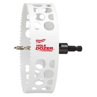 MW 6 in. Hole Dozer Bi-Metal Hole Saw with 38 in. Arbor and Pilot Bit 49-56-9698