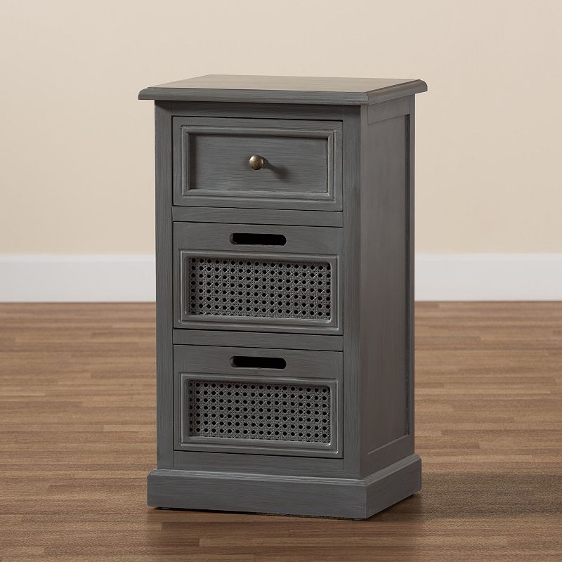 Baxton Studio Sheldon Nightstand Table