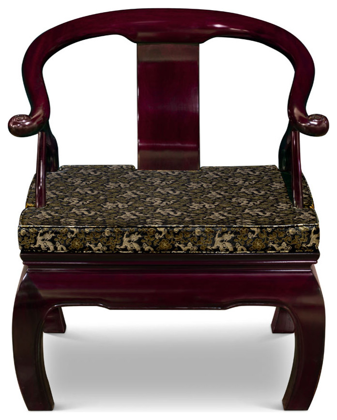 Rosewood Chow Leg Monk Chair   Asian   Armchairs And Accent Chairs   by China Furniture and Arts  Houzz