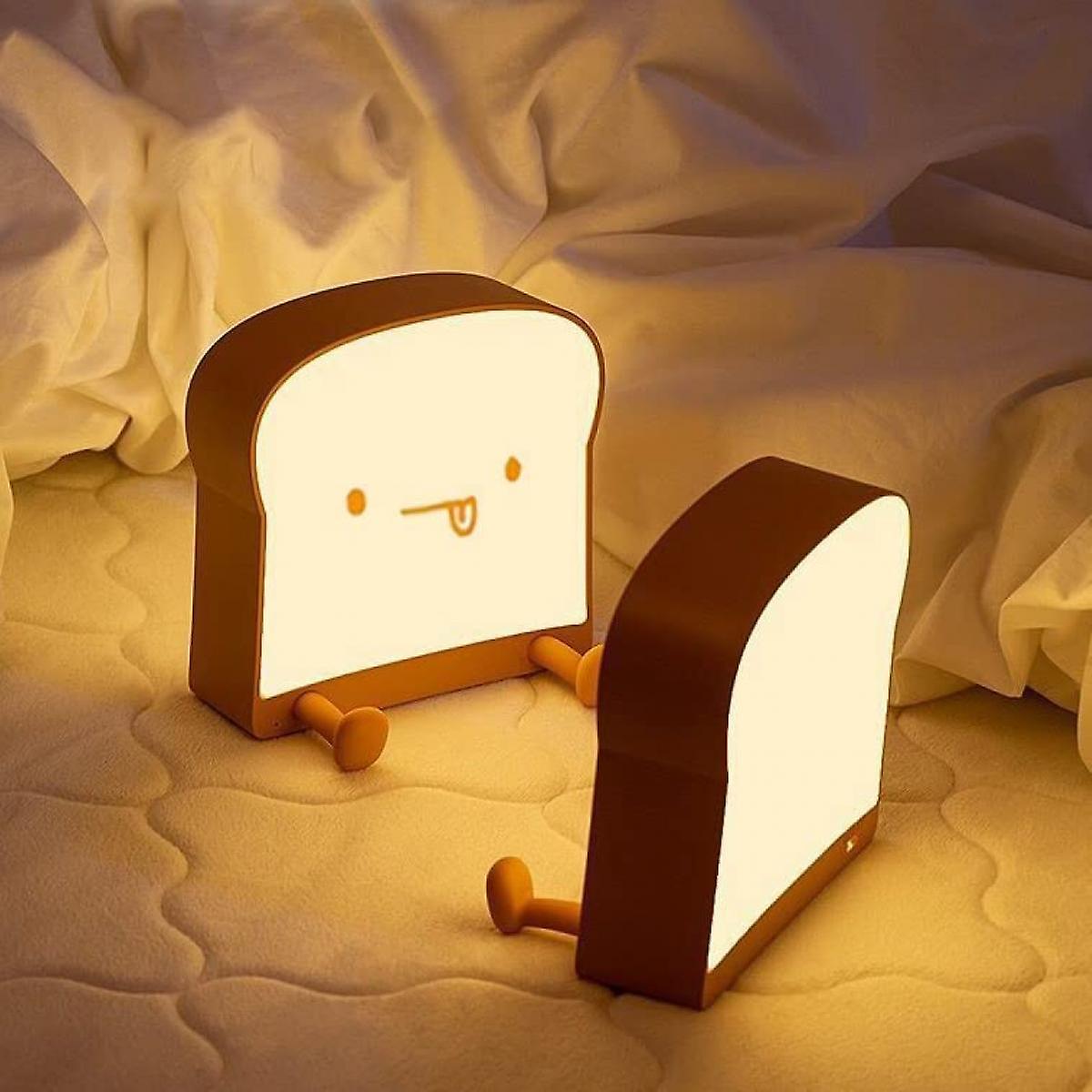 Toast Bread Night Lightdimmable Silicone Night Lamp With Phone Stand And Timer， Baby Night Light Gift For Christmas Birthday Children's Day