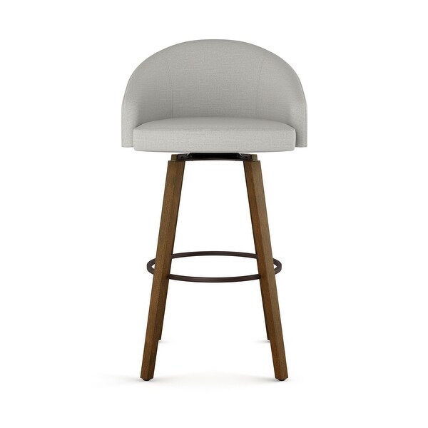 Amisco Foglia Swivel Counter and Bar Stool - Wooden Legs