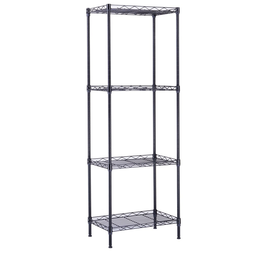 4 Tier Wire Shelving Unit Metal Storage Rack