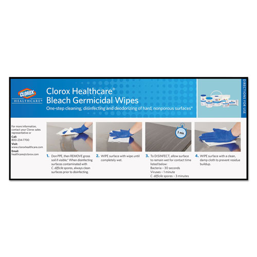 Clorox Bleach Germicidal Wipes | 12 x 12， Unscented， 110