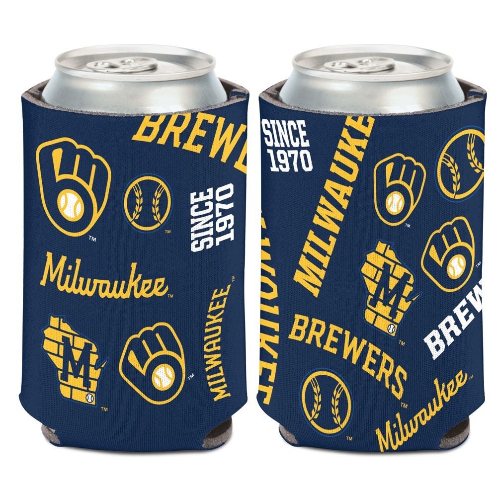 MW Brewers Scattered Print 12oz Can Cooler