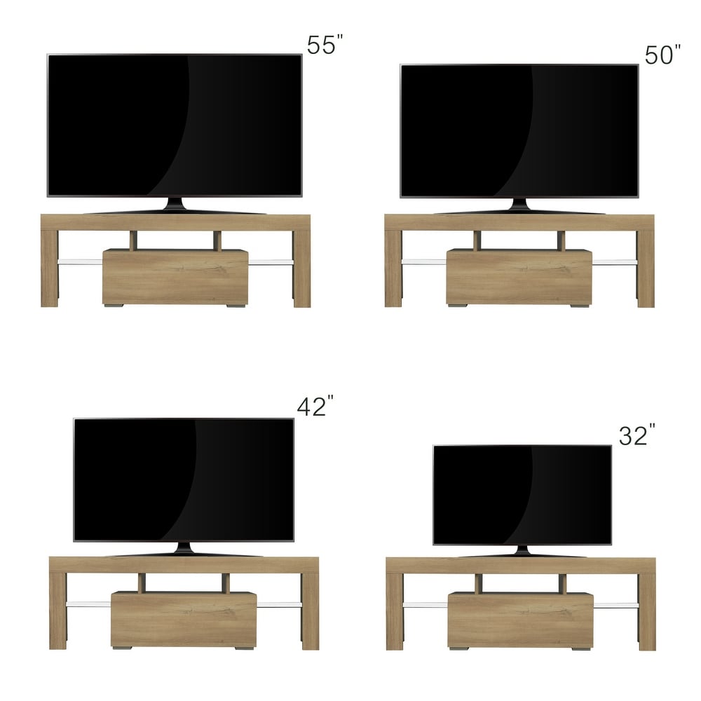 Entertainment TV Stand  Large TV Stand TV Base Stand with LED Light TV Cabinet.