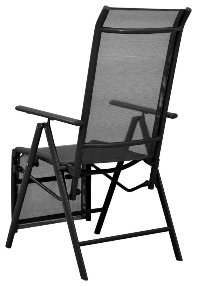 vidaXL Patio Lounge Chair Outdoor Sunbed Sunlounger for Beach Aluminum Textilene   Dining Chairs   by VirVentures  Houzz