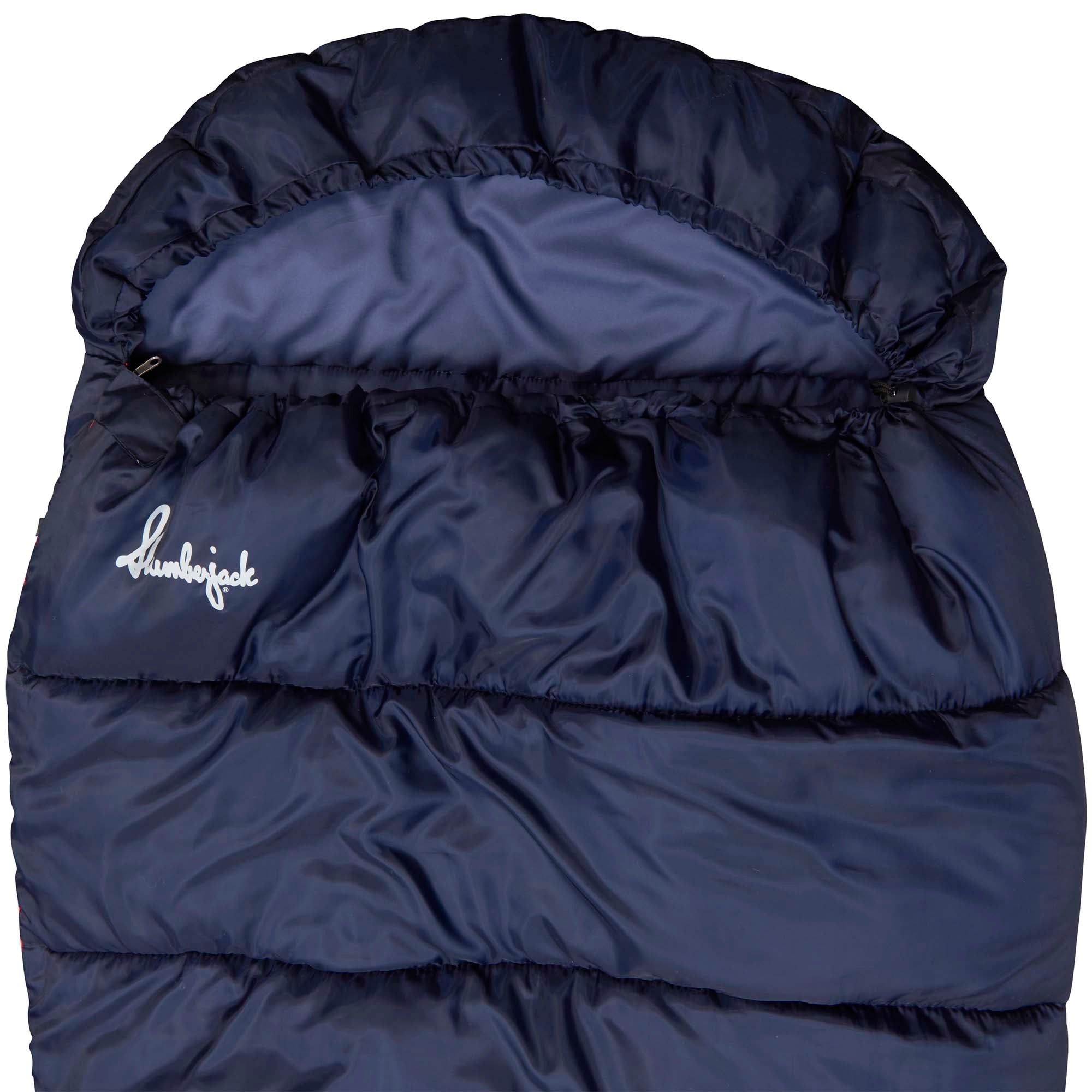 Slumberjack Shadow Mountain 30-Degree Hooded Sleeping Bag, 35"x88"