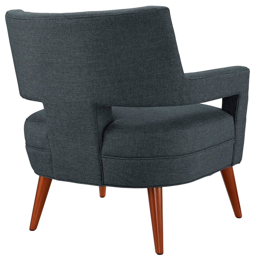 Modern Contemporary Urban Design Living Lounge Room Armchair  Navy Blue  Fabric   Midcentury   Armchairs And Accent Chairs   by House Bound  Houzz