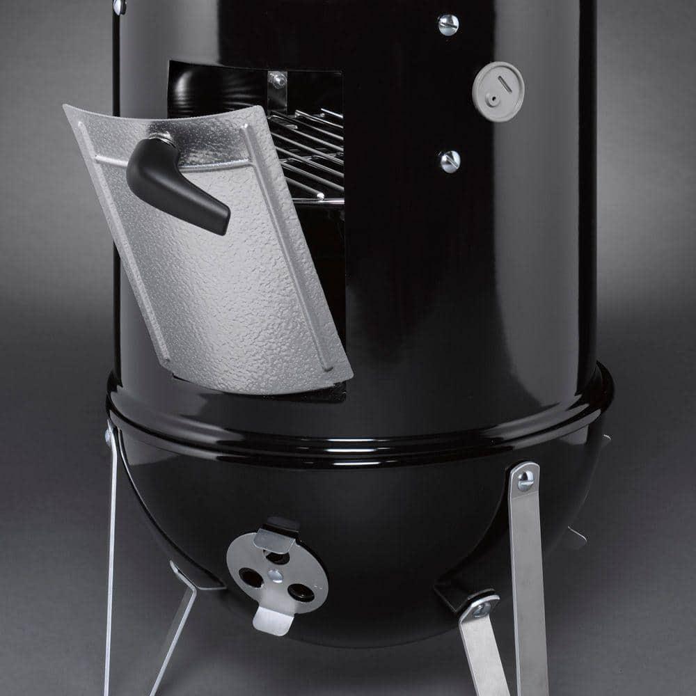 Weber 14 in Smokey Mountain Cooker Smoker in Black with Cover and BuiltIn Thermometer