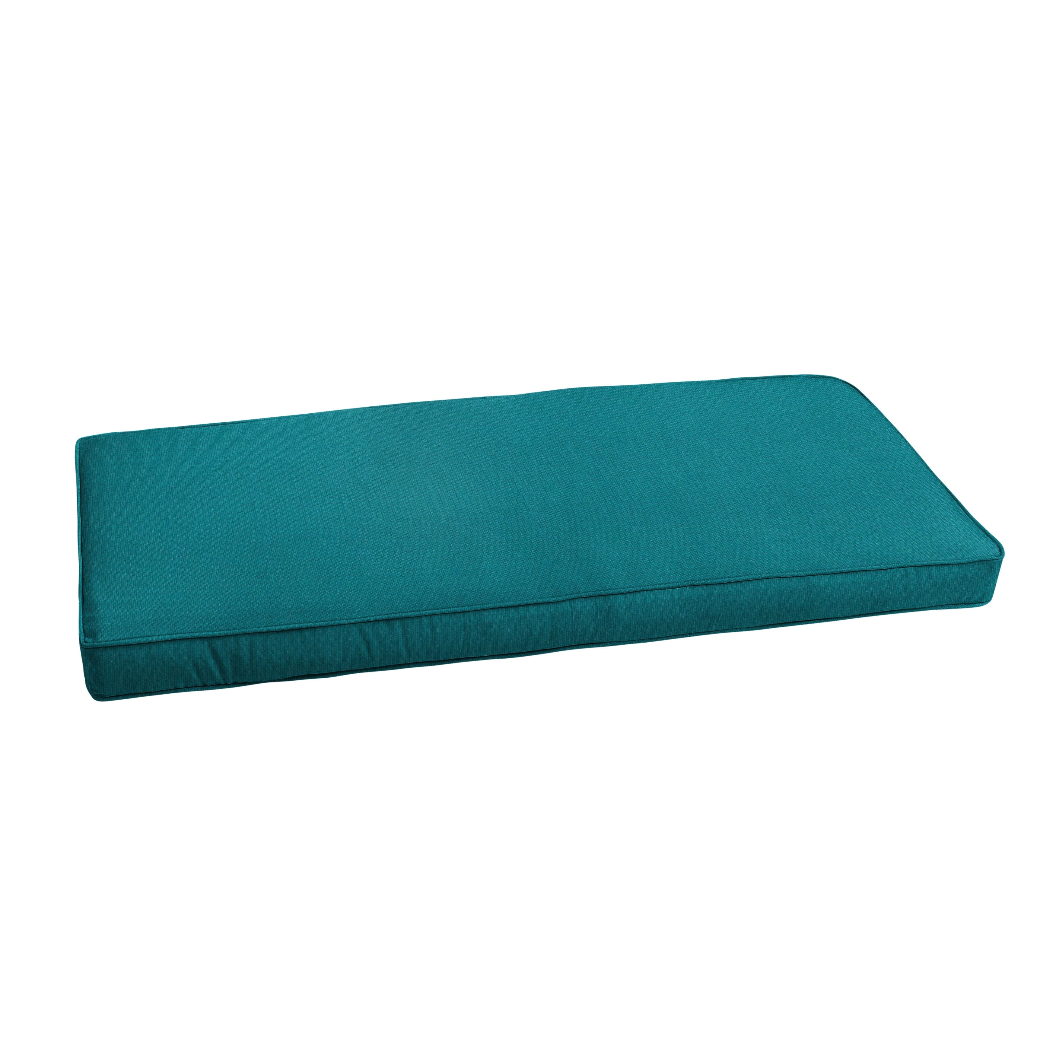 Humble and Haute Sunbrella Peacock Blue Indoor/ Outdoor Corded Bench Cushion 60 in w x 18 in d