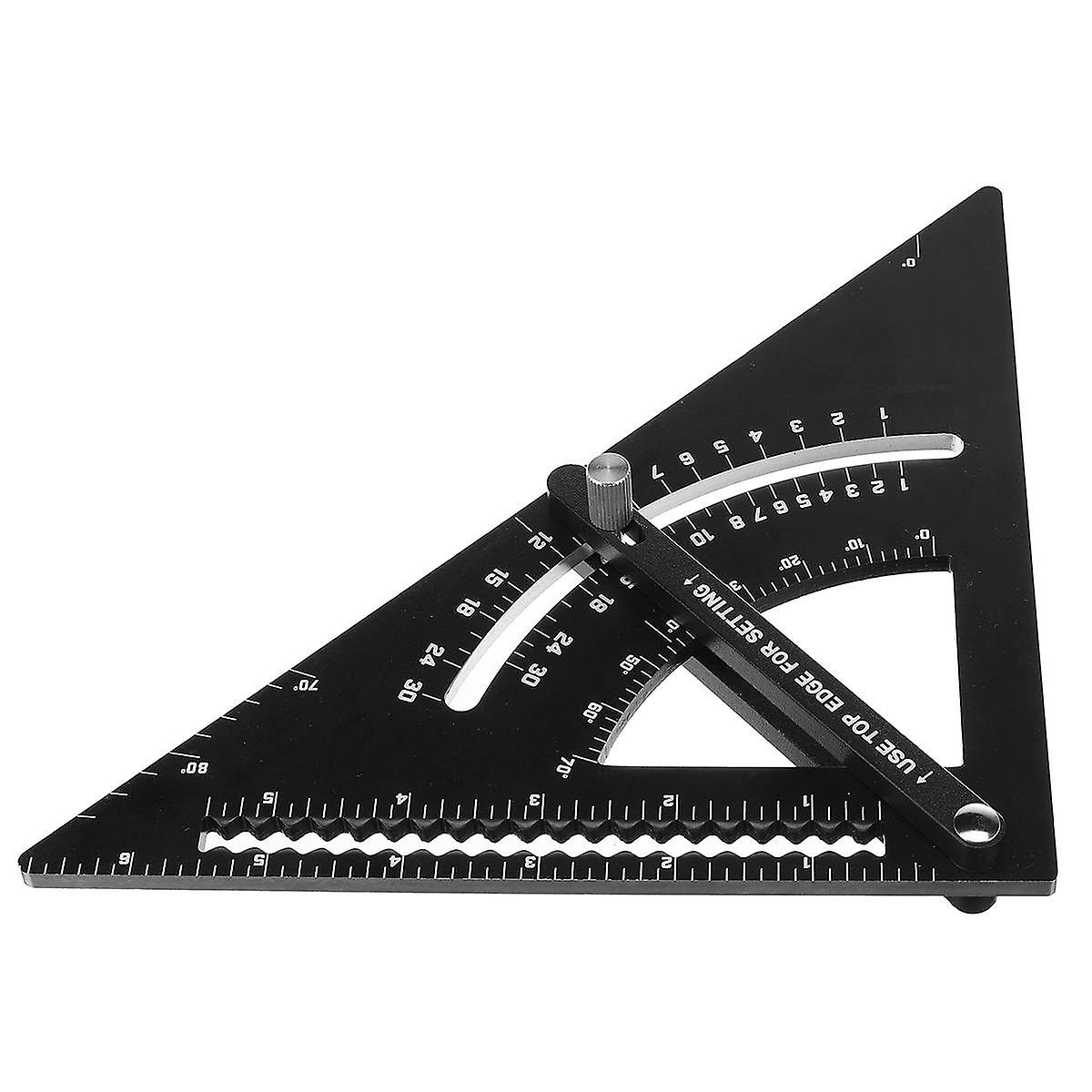 Woodworking Angle Ruler Aluminum Alloy Triangular Measuring Ruler Woodwork Square Triangle Angle Protractor Measuring