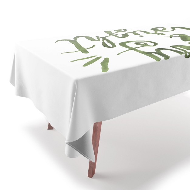 Angela Minca Merry And Bright Green Tablecloth deny Designs