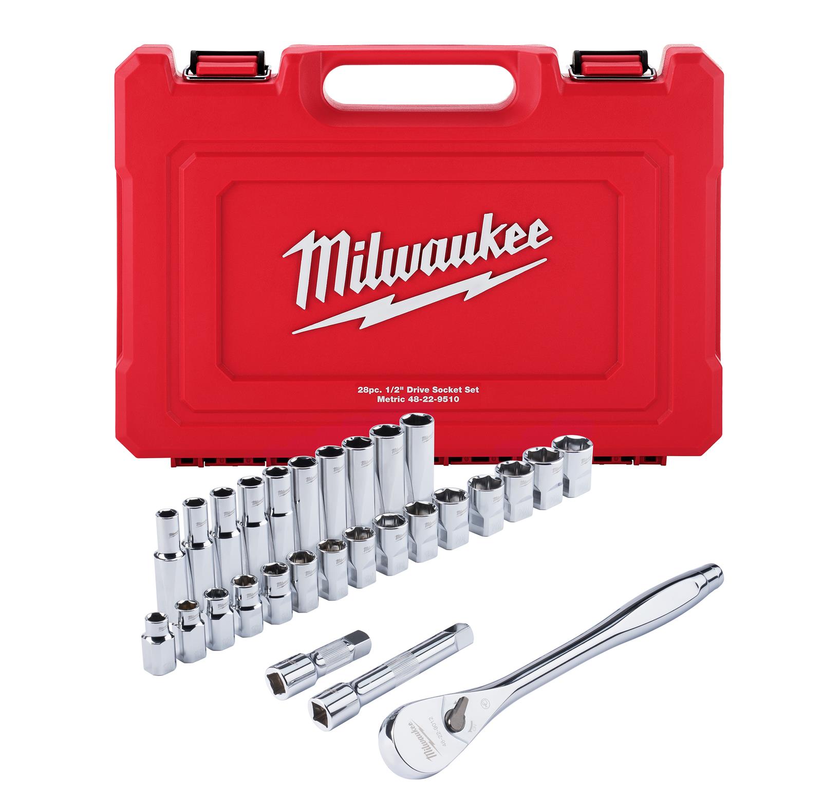 Milwaukee Tool 48-22-9510 Milwaukee 28-Piece Ratchet and Socket Sets