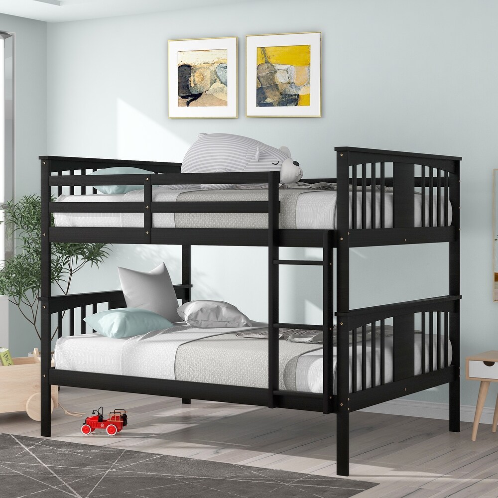 Full over Full Solid Pine Bunk Bed with Legs 79.6\