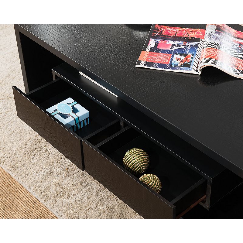 FC Design Faux Croc Black Coffee Table