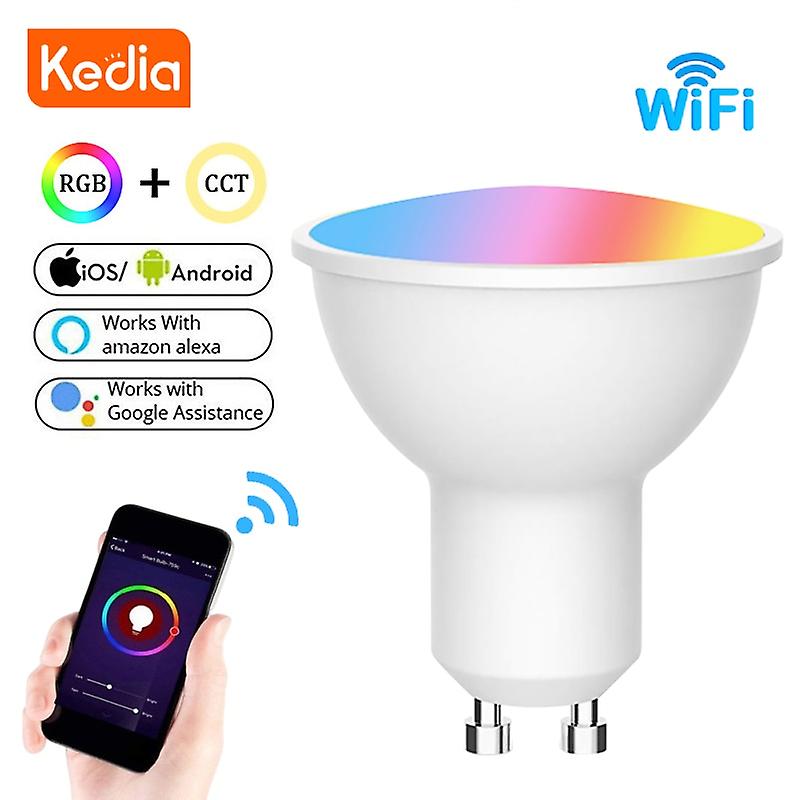 Kedia Tuya  Gu10 Zigbee And Wifi Led Light Bulbs 4w Rgbw Smart Home  Smartlife App Remote Control