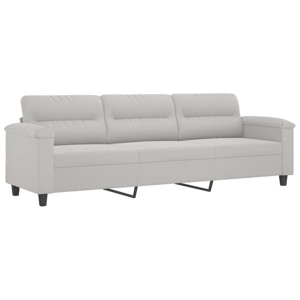 3-Seater Sofa with PillowsandCushions Light Gray 82.7