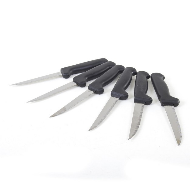 Kitchen Home Steak Knives Stainless Steel Serrated Steak Knife 6 Pack