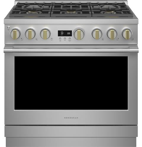 Monogram ZDP366NTSS 36quot DualFuel Professional Range with 6 Burners