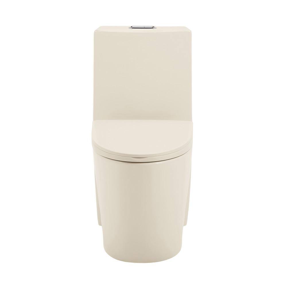 Swiss Madison St. Tropez 1-Piece 1.11.6 GPF Dual Flush Elongated Toilet in Bisque Seat Included SM-1T254BQ