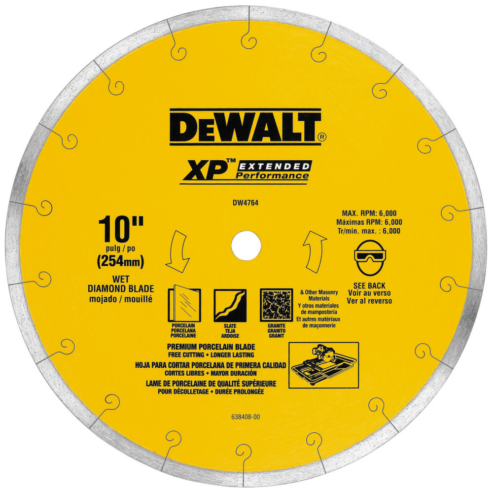 DW 10 In. Premium Tile Blade Wet DW4764 from DW