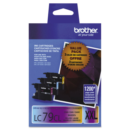 Brother LC793PKS Innobella Super High-Yield Ink， 1，200 Page-Yield， Cyan/Magenta/Yellow