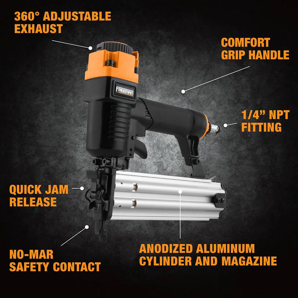 Freeman Pneumatic 18-Gauge 2 in. Brad Nailer with Quick Jam Release PBR50Q