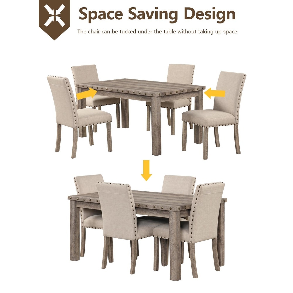 Morden Fort Rectangular Chair 5 piece Dining Table Set