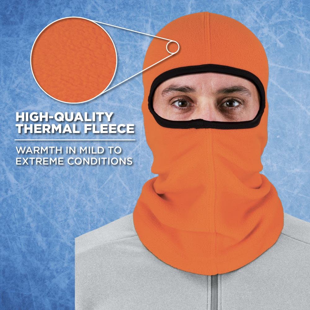 Ergodyne N-Ferno 6821 Orange Balaclava Face Mask ; Fleece ;