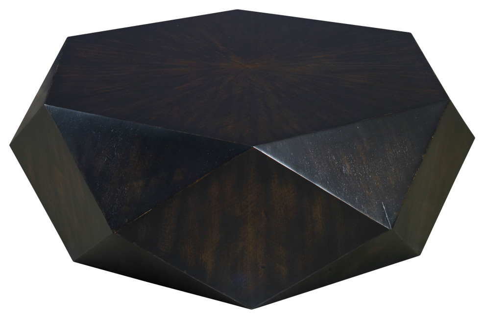 Volker Small Black Coffee Table   Transitional   Coffee Tables   by Ownax  Houzz