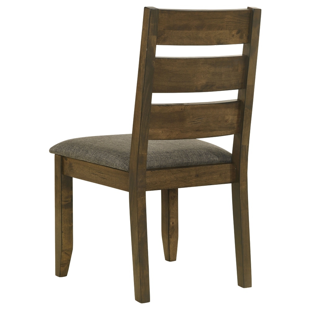 Coaster Furniture Alston Ladder Back Dining Side Chairs Knotty Nutmeg and Grey (Set of 2)   20.00'' x 22.75'' x 38.00''