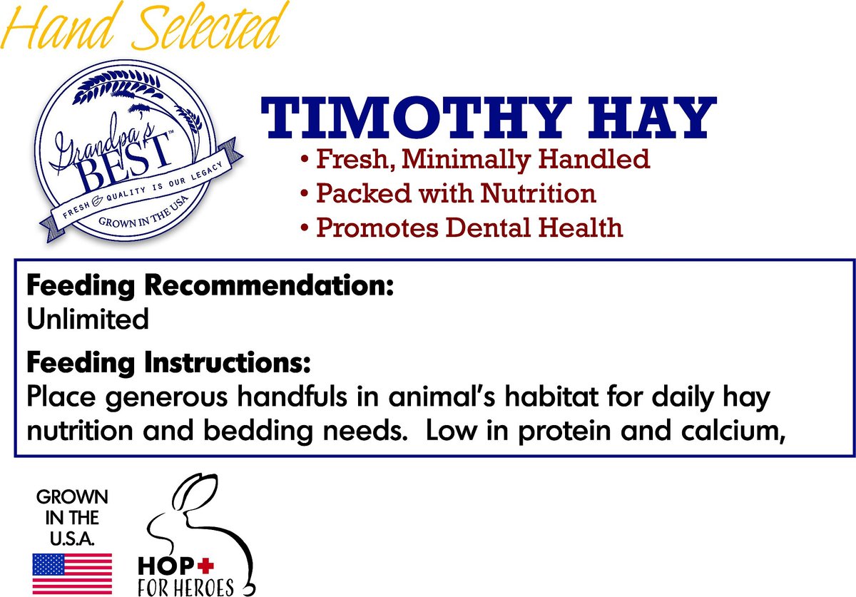 Grandpa's Best Timothy Hay Small Pet Food