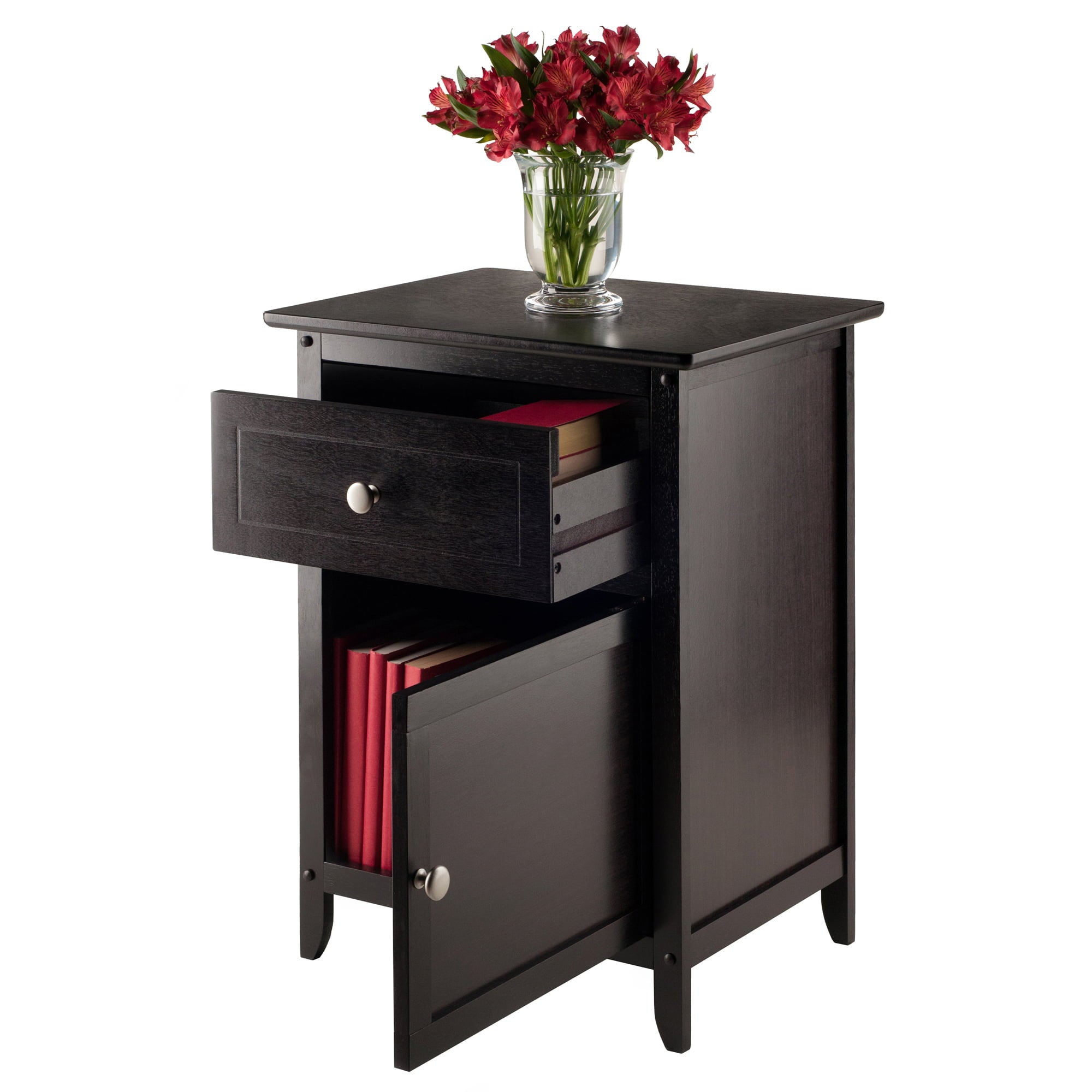 Winsome Wood Eugene Accent Table, Nightstand, Espresso Finish