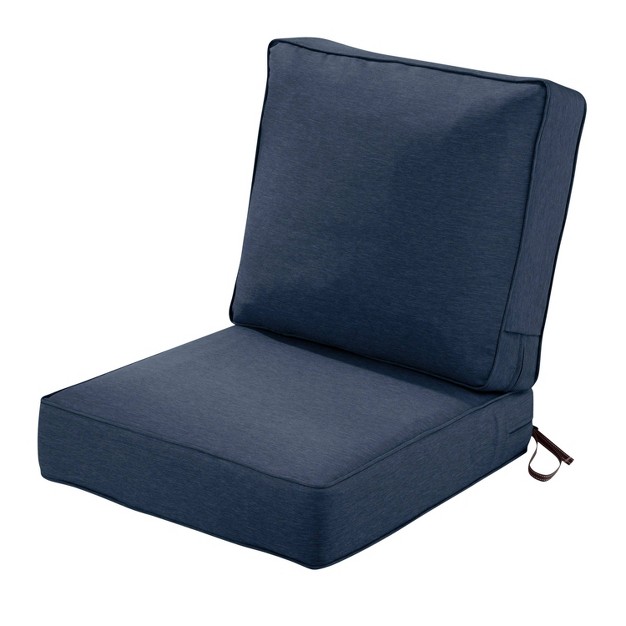 X 47 quot Montlake Fadesafe Patio Lounge Chair Cushion Set Heather Indigo Classic Accessories